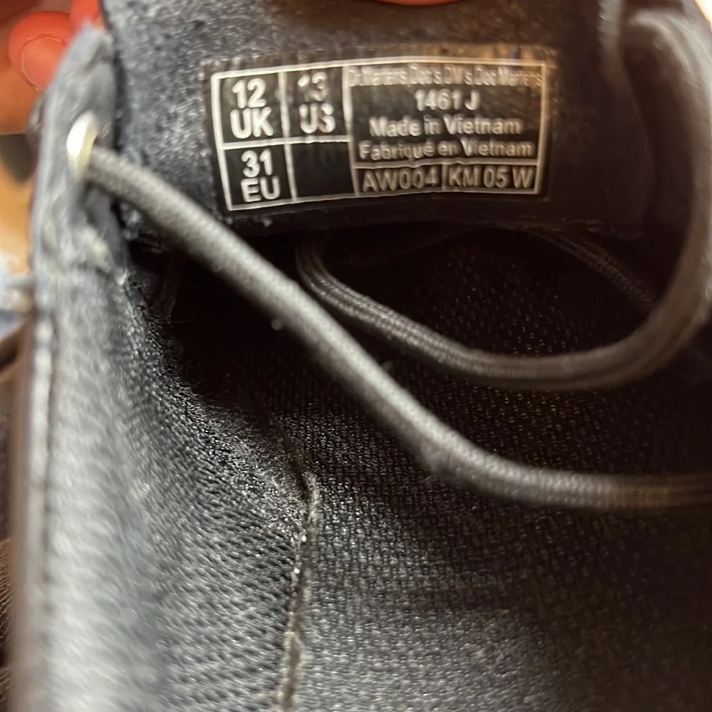 Dr.‎ Martens 1461 J Smooth Leather Boots, Youth sz 13